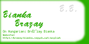 bianka brazay business card